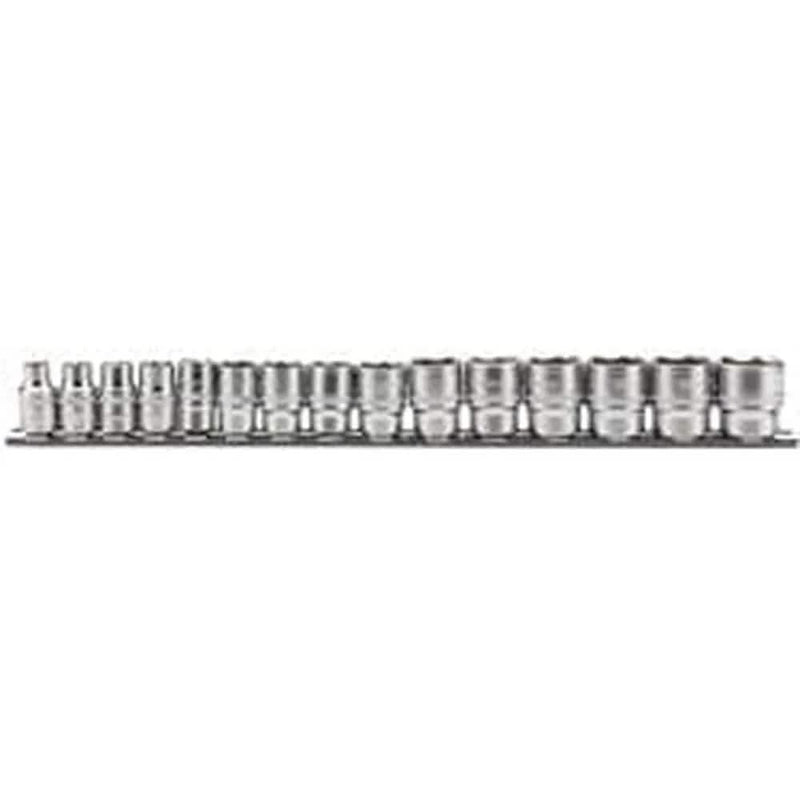 Draper Draper Metric Socket Set On A Metal Rail, 3/8" Sq. Dr. (15 Piece) Dr-16492