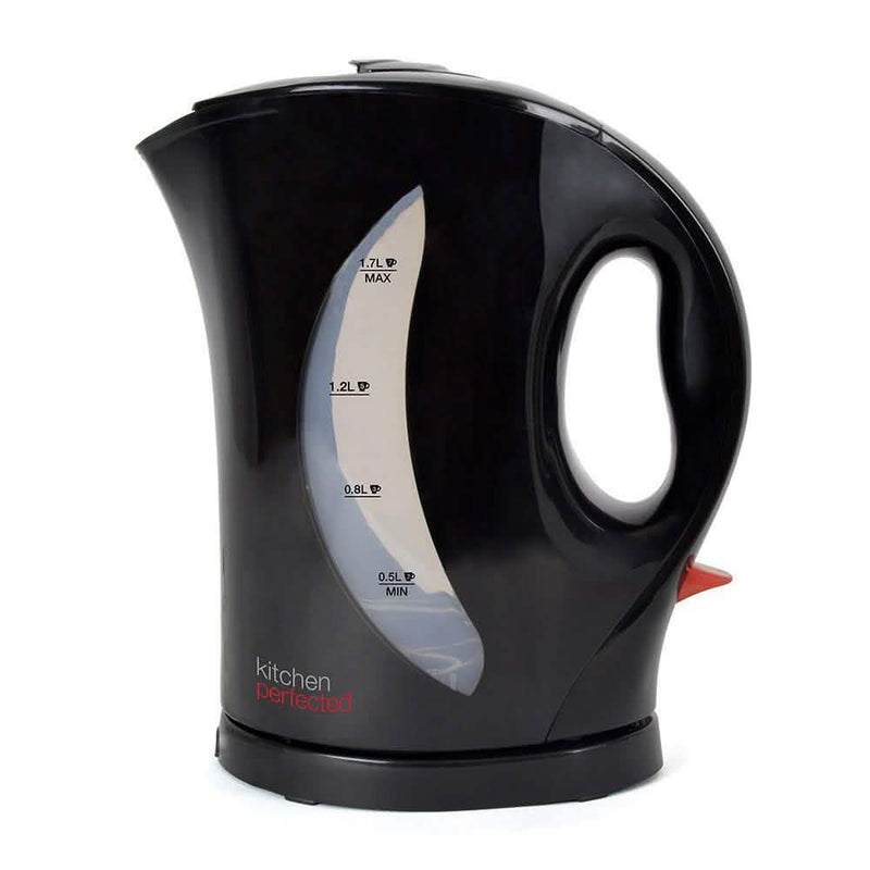 BLACK 1.7LTR 2200W CORDLESS FAST BOIL ELECTRIC JUG KETTLE + 2 SLICE TOASTER SET - tooltime.co.uk