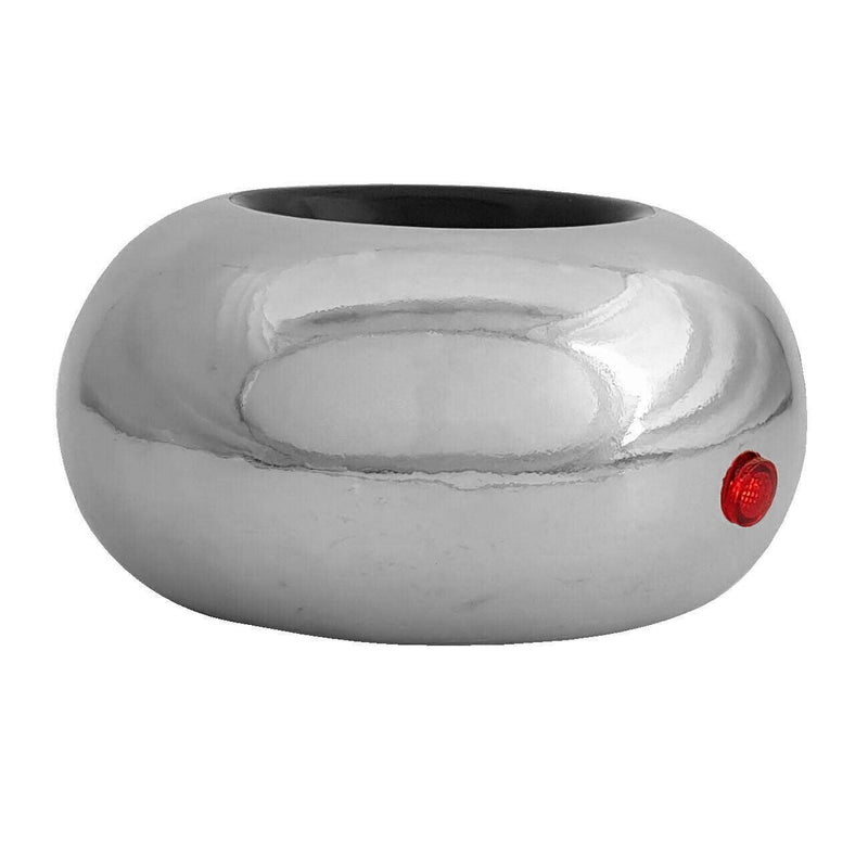 Electric Oil Burner Aroma Diffuser Polished Silver Ceramic + 6 Essential Oils - tooltime.co.uk