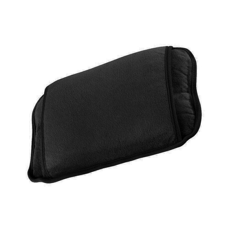 Electric Rechargeable Hot Water Bottle Massaging Heat Pad Black Soft Touch Cover - tooltime.co.uk