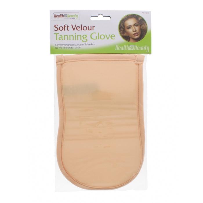 Fake Tan Mitt Glove Self Tanning Applicator Soft Velour Easy to Wash Reusable - tooltime.co.uk