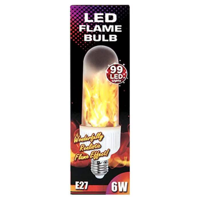 Flame LED Light Bulb E27 Screw Jumbo Flickering Fire Effect - Choose Pack Size - tooltime.co.uk