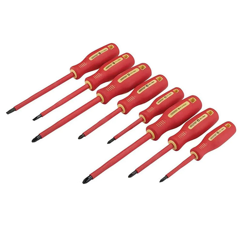 Fully Insulated and Precision Screwdrivers 14pc Set VDE Approved Draper 28028 - tooltime.co.uk