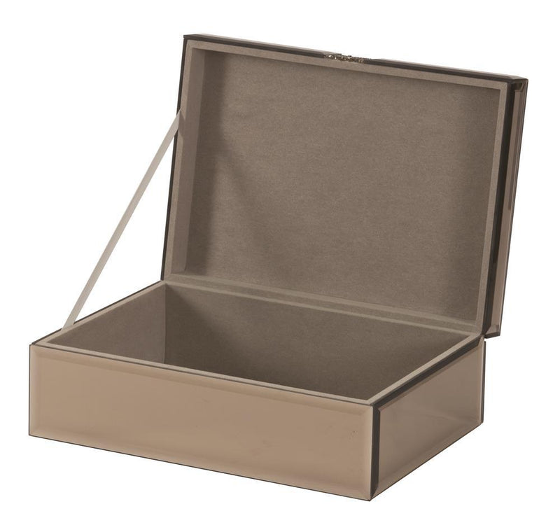 Maya Bronze Glass With Glitter Accent Large Jewellery Case Box - tooltime.co.uk