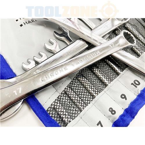Metric Combination Satin Finish Spanner 15Pc Crv Steel 6mm -19mm & 22Mm - tooltime.co.uk