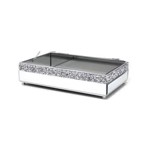Mirror Crystal Jewellery Box 24cm - tooltime.co.uk