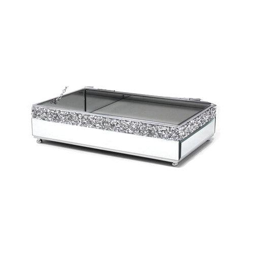 Mirror Crystal Jewellery Box 24cm - tooltime.co.uk