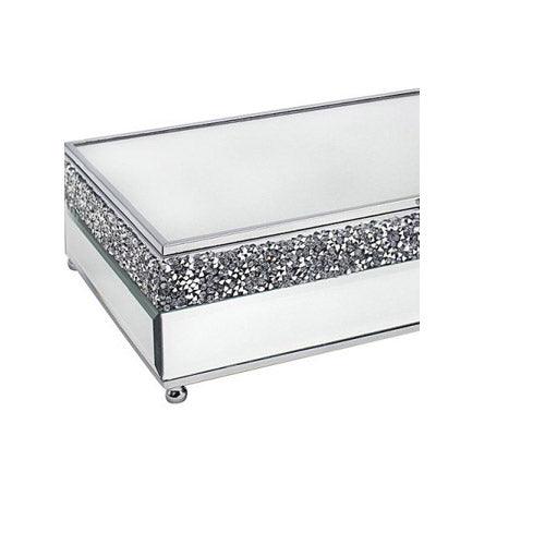 Mirror Crystal Jewellery Box 24cm - tooltime.co.uk