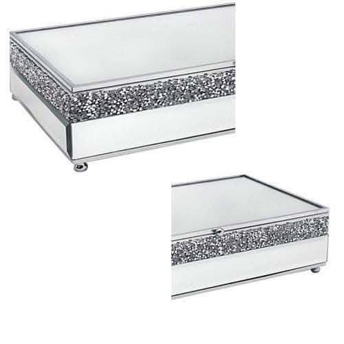 Mirror Crystal Jewellery Box 24cm - tooltime.co.uk