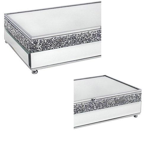 Mirror Crystal Jewellery Box 24cm - tooltime.co.uk
