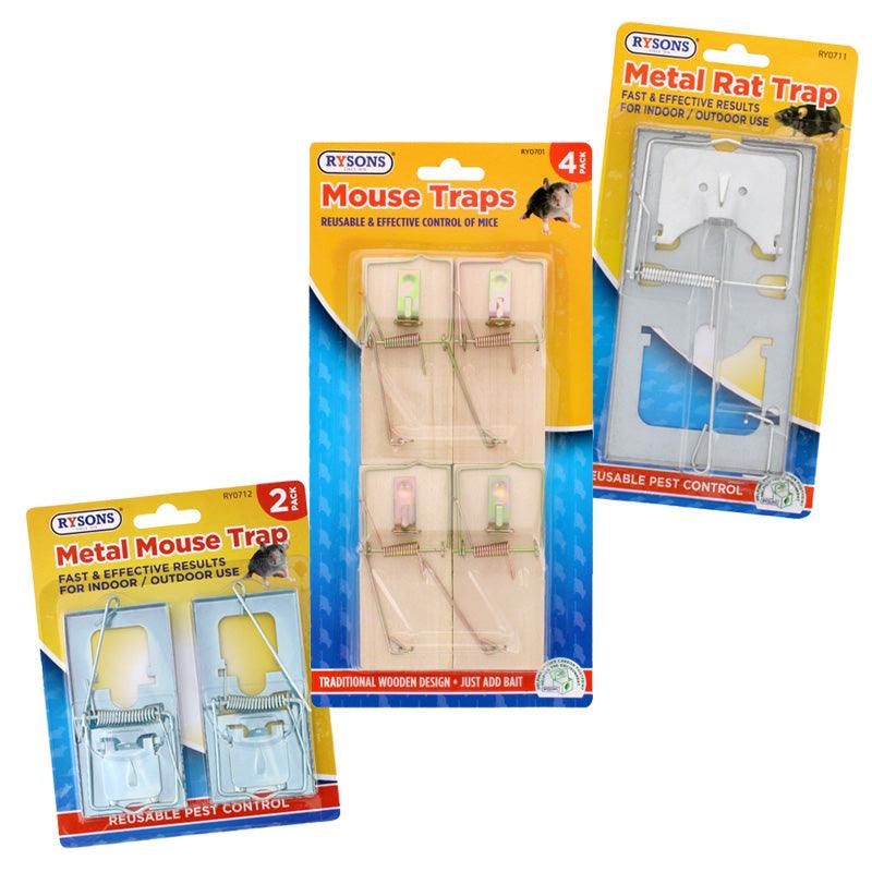 Mouse & Rat Traps Traditional Style Poison Free Pest Control Mousetrap - tooltime.co.uk