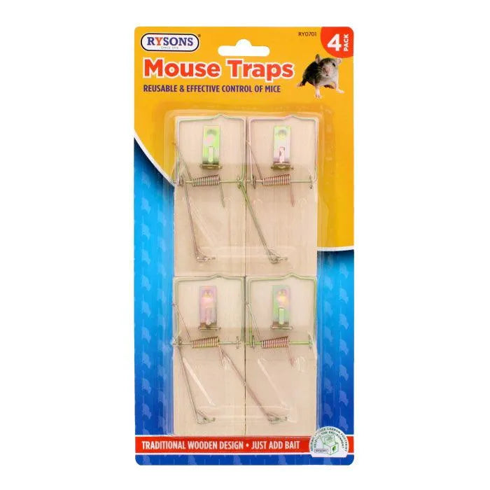 Mouse & Rat Traps Traditional Style Poison Free Pest Control Mousetrap - tooltime.co.uk