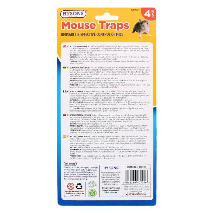 Mouse & Rat Traps Traditional Style Poison Free Pest Control Mousetrap - tooltime.co.uk