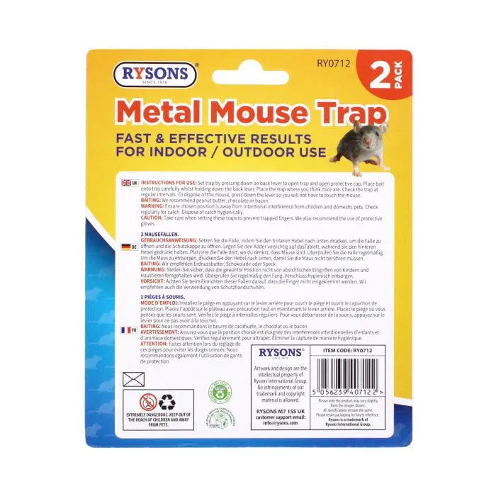 Mouse & Rat Traps Traditional Style Poison Free Pest Control Mousetrap - tooltime.co.uk