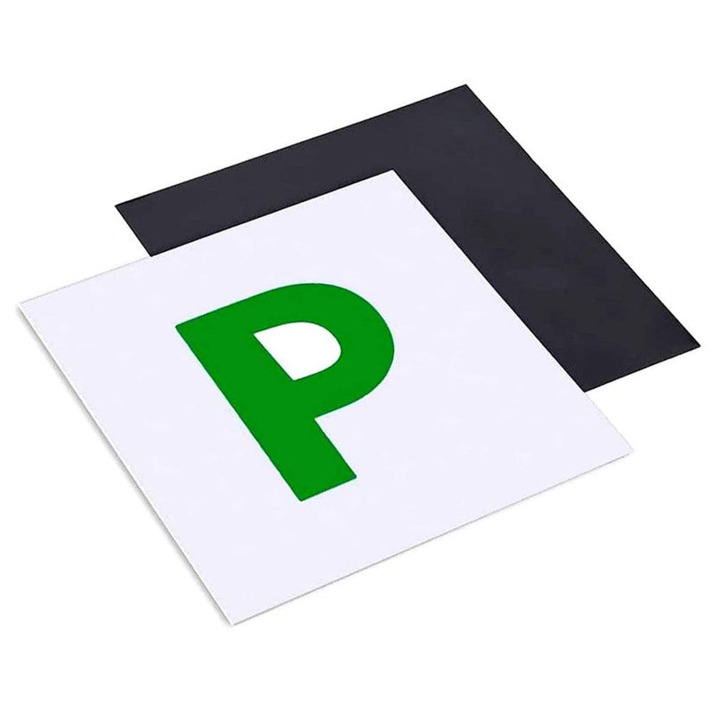 New Driver P Plates 2 Pack Fully Magnetic Back Premium Car P-Plates Just Passed - tooltime.co.uk