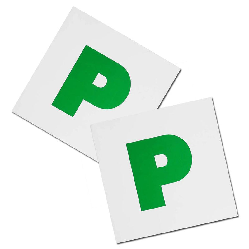 New Driver P Plates 2 Pack Fully Magnetic Back Premium Car P-Plates Just Passed - tooltime.co.uk