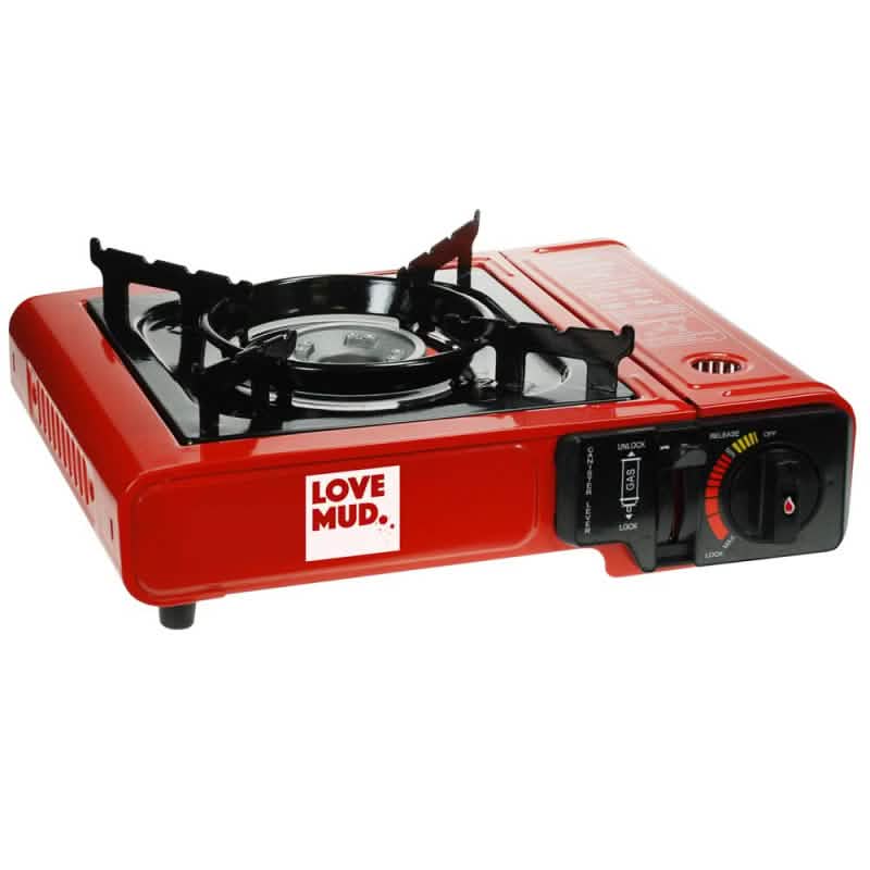 Camping Stove Butane Gas Outdoor Portable BBQ Cooker Piezo Ignition & Carry Case