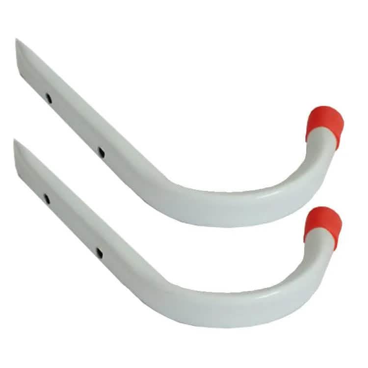 Pack of 2 Ladder Storage Hooks Heavy Duty Universal Wall Mounted Brackets - tooltime.co.uk