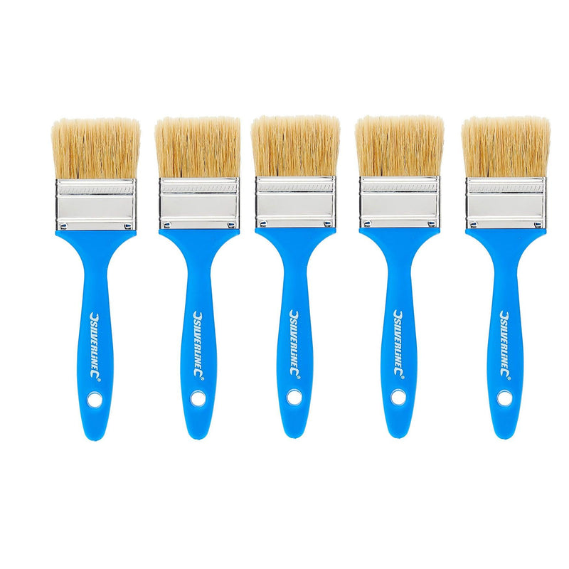 Paint Brush Disposable 50mm (2") Silverline 505083 (5 PACK) - tooltime.co.uk