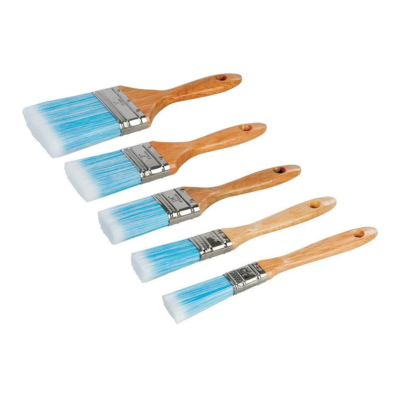 Paint Brush - Synthetic Bristles - Wood Handle - tooltime.co.uk