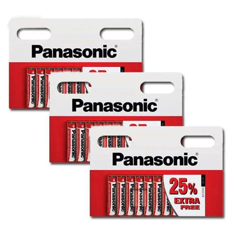 Panasonic AAA AA Batteries Zinc Carbon 1.5v Expiry Date 2025 - tooltime.co.uk