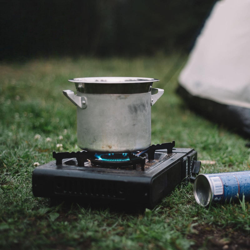 Portable Gas Camping Stove Cooker Butane + Free Carry Case Bbq Outdoor Uk - tooltime.co.uk