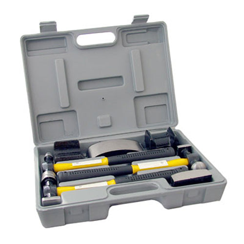 7PC CAR DENT REMOVAL BODY REPAIR PANEL BEATING FIBREGLASS HAMMERS TOOL KIT - tooltime.co.uk