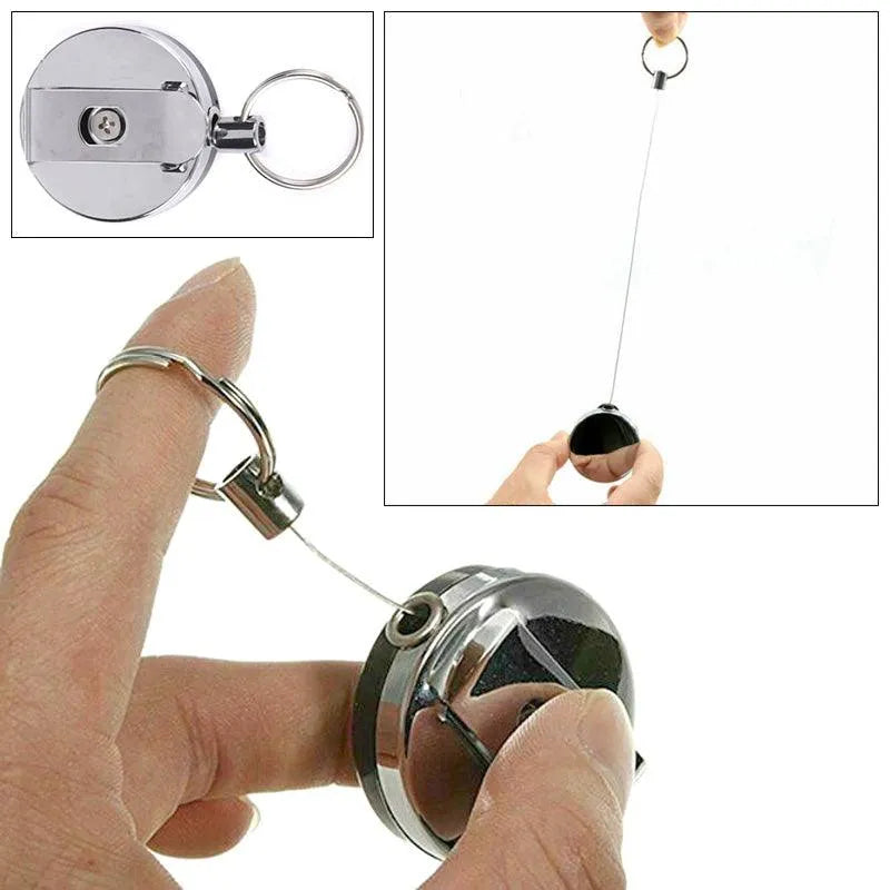 Retractable Key Chain ID Card Badge Holder - tooltime.co.uk