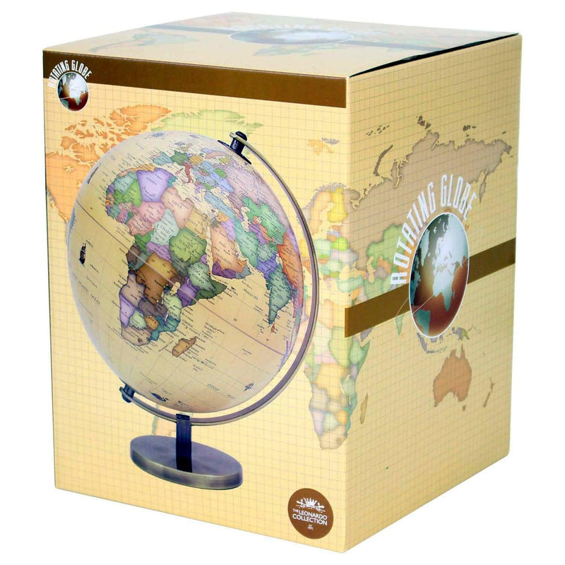 Rotating World Globe on Stand Educational Revolving Desktop Atlas Map 3 Styles - tooltime.co.uk