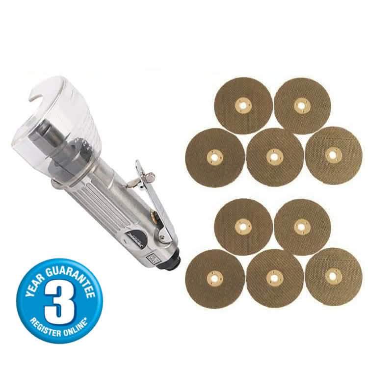 3" Air Cut Off Tool Grinder Cutter Tools + 10 Cutting Discs 3Yr Warranty
