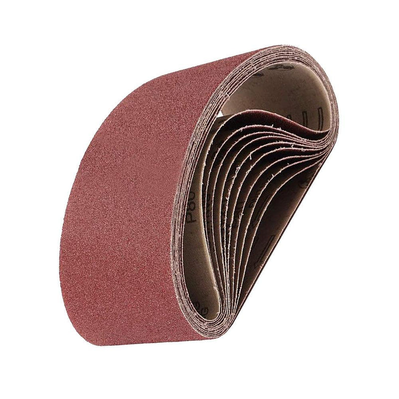 Sanding Belts 120 Grit Aluminium Oxide For 75mm X 533mm Sanders Voche (15 PACK) - tooltime.co.uk