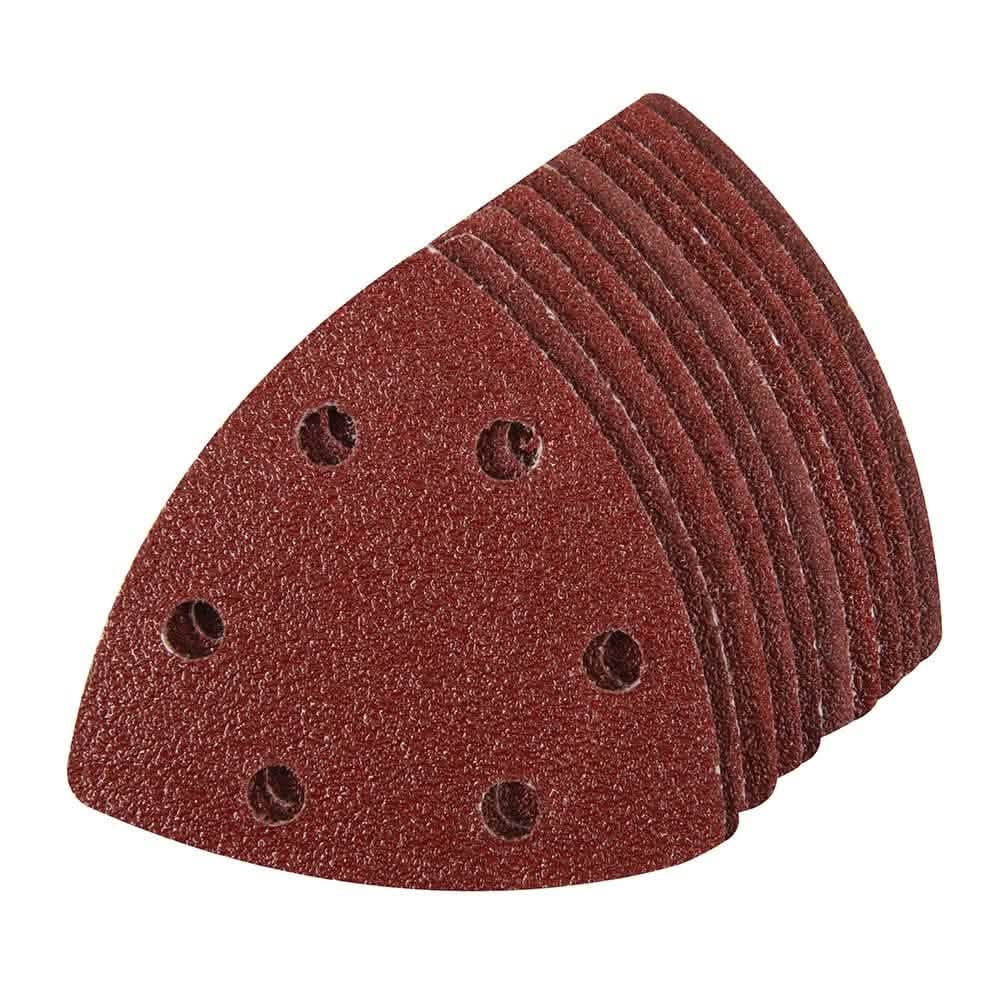 Silverline 60 GRIT HOOK & LOOP TRIANGLE SHEETS 90MM 10PK 820937
