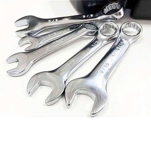 tooltime Spanners 32PC FULLY POLISHED CRV COMBINATION SPANNER STUBBY WRENCH SET METRIC & IMPERIAL